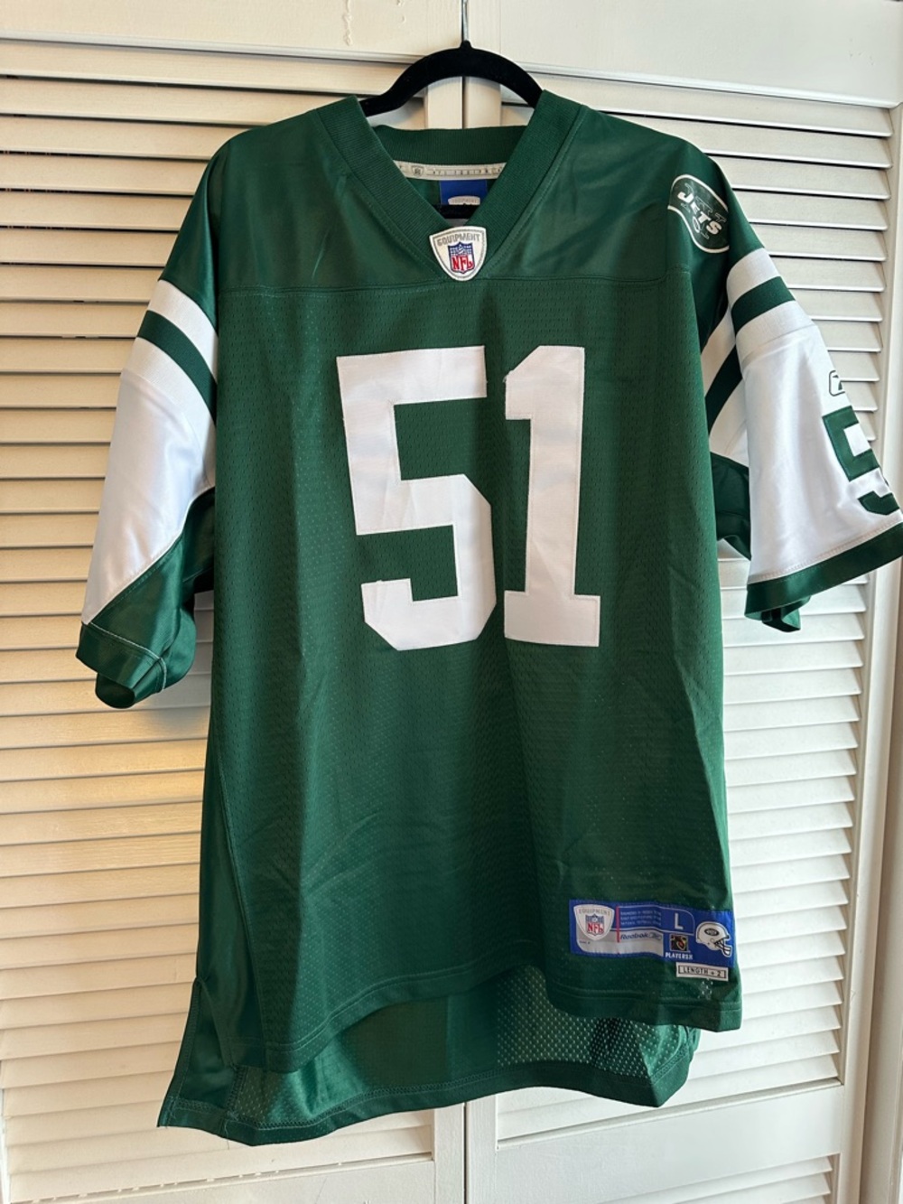 Reebok Green NFL Equipment Jersey with White NFL Shield